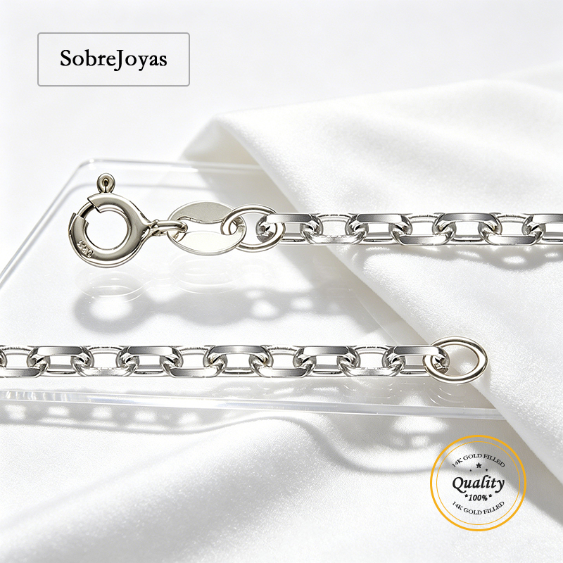 Jewelry Making Dc - 925スターリングシルバー 1.3mm×16インチ DCケーブルチェーンネックレス スプリングクラスプ付き DIYジュエリー製作用 -