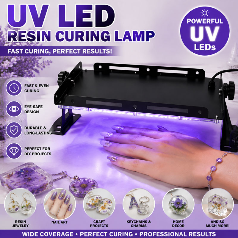 Jewelry Making Dc - DIYレジンエポキシ、ネイルアートジェル、接着剤、ジュエリー製作に最適なプロ用LED UV硬化ランプ - 高速硬化ツール。