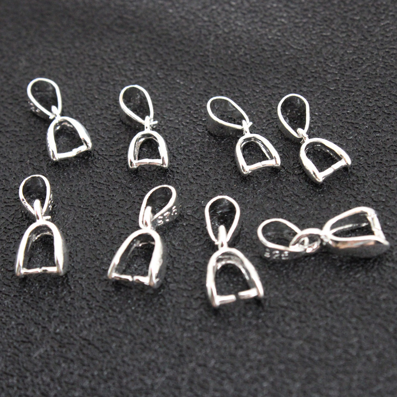 Lobster Clasp Silver - 10 個 925 スターリングシルバーメッキ銅ペンダントピンチベイルクラスプネックレスフッククリップコネクタ DIY ジュエリー作成アクセサリー