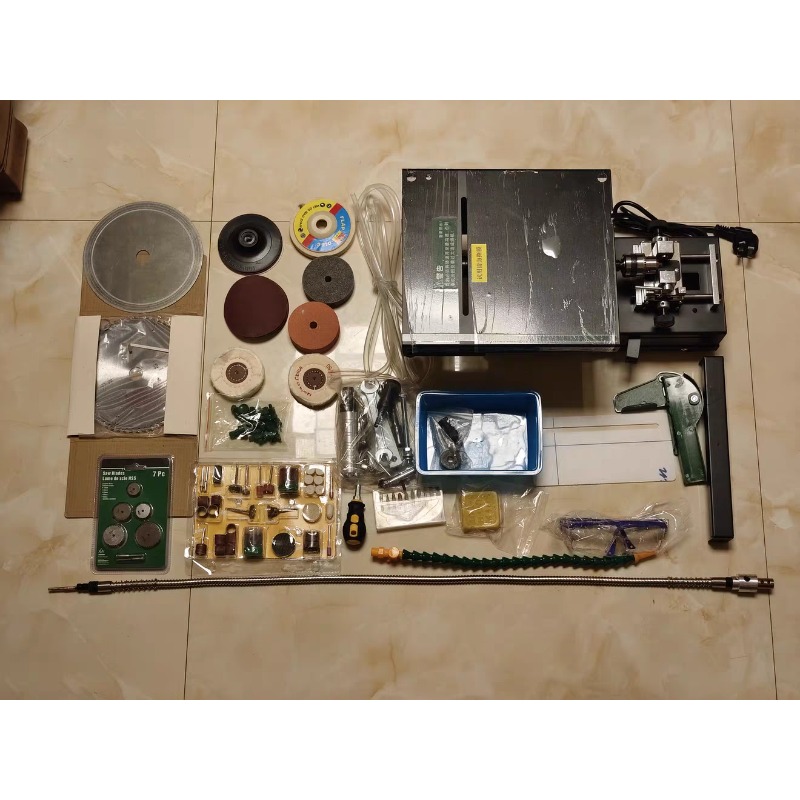 Jewelry Making Dc - 750Wミニテーブルソー ジュエリーポリッシャー 10000rpm 多機能ベンチグラインダー サンダー バフ研磨機