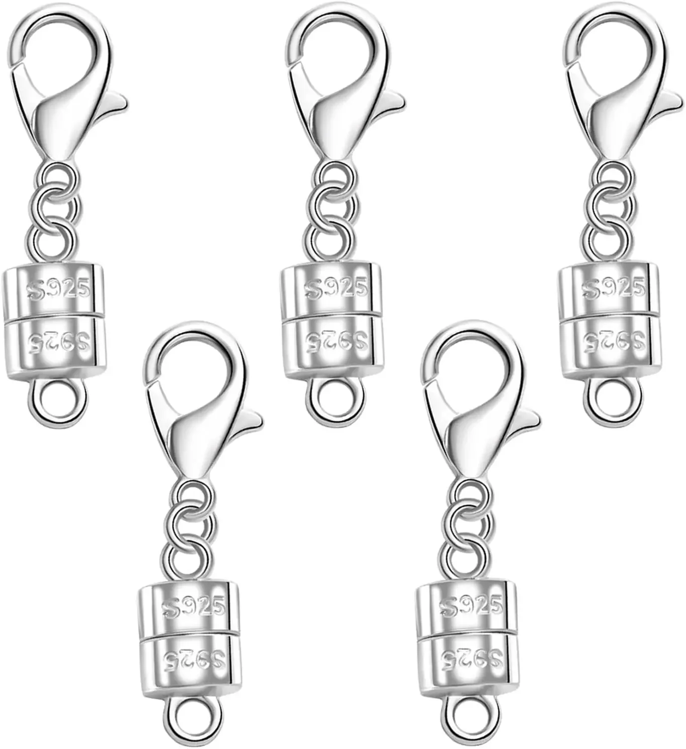925シルバー製、ロブスタークラスプ付きの磁石式ネックレス留 - Lobster Clasp Silver のレビューと価格