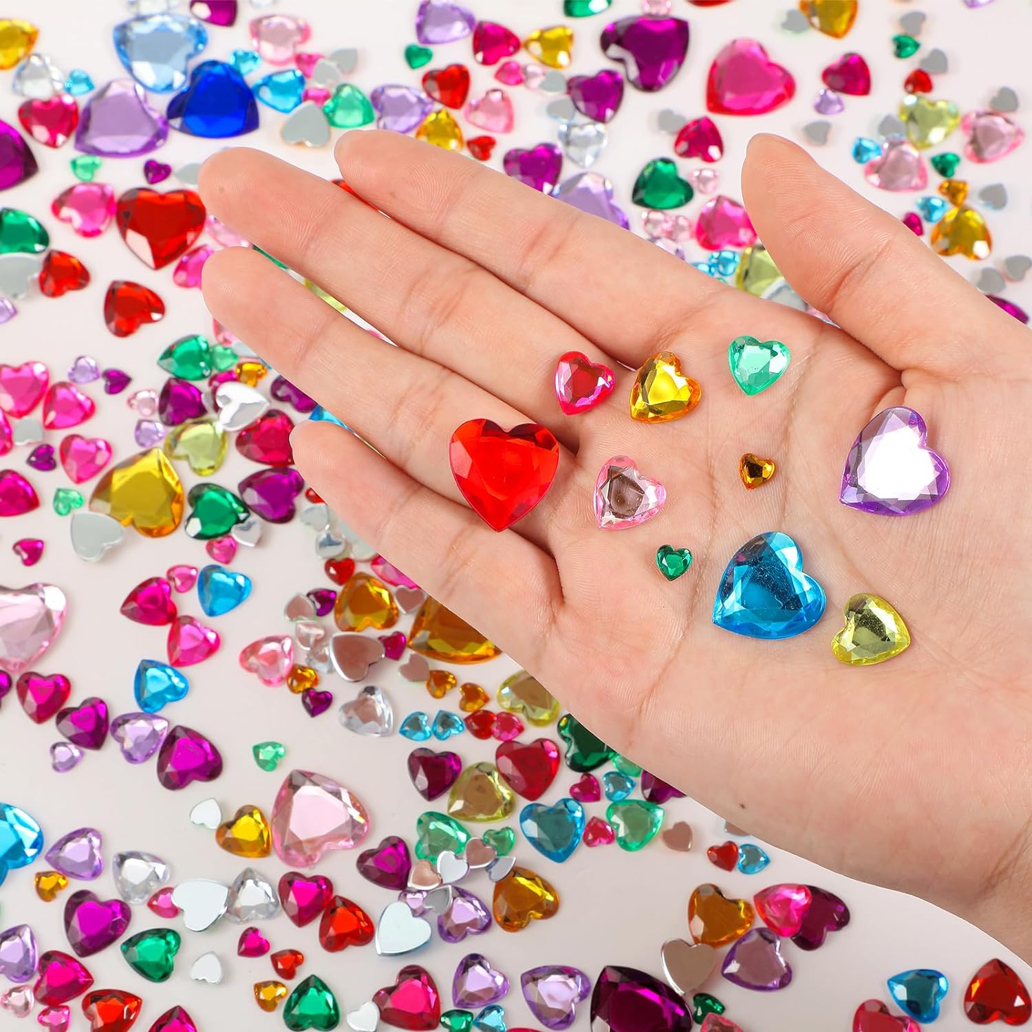 アクリルフラットハート,510個,ネイルアート,日曜大工,ジ - Jewelry Making Drill のレビューと価格