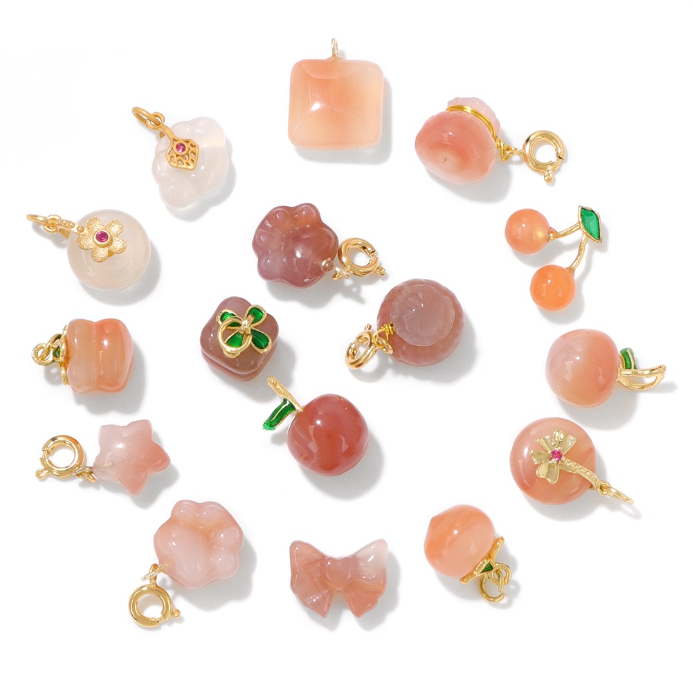 天然石の瑪瑙ペンダント,ジュエリー作りの宝石,アップルチェリ - Jewelry Making Gemstones のレビューと価格