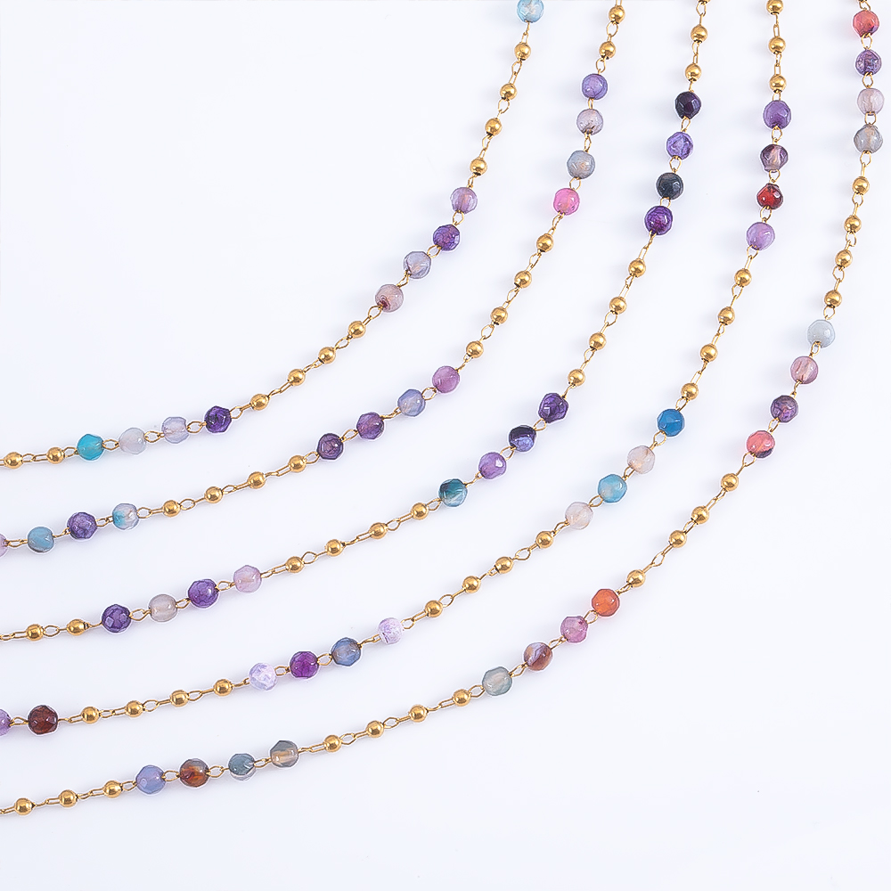 0.5 メートル 1 メートルのステンレス鋼色透明クリスタル - Jewelry Making Gemstones のレビューと価格
