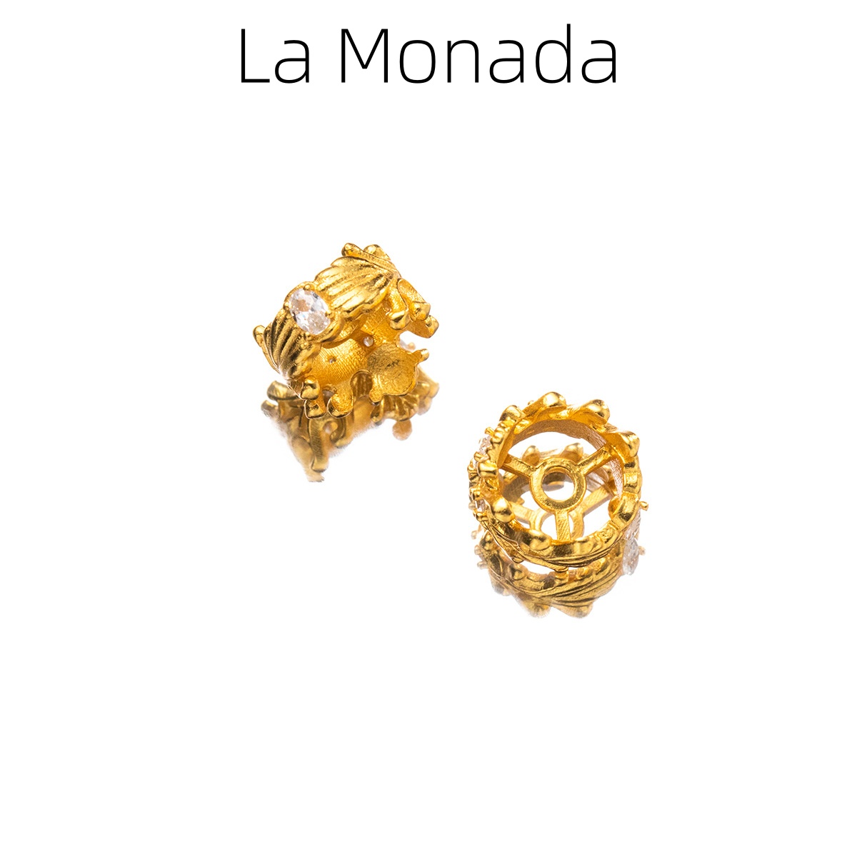 925スターリングシルバー クラウンスペーサービーズ ジルコ - Jewelry Making In La のレビューと価格