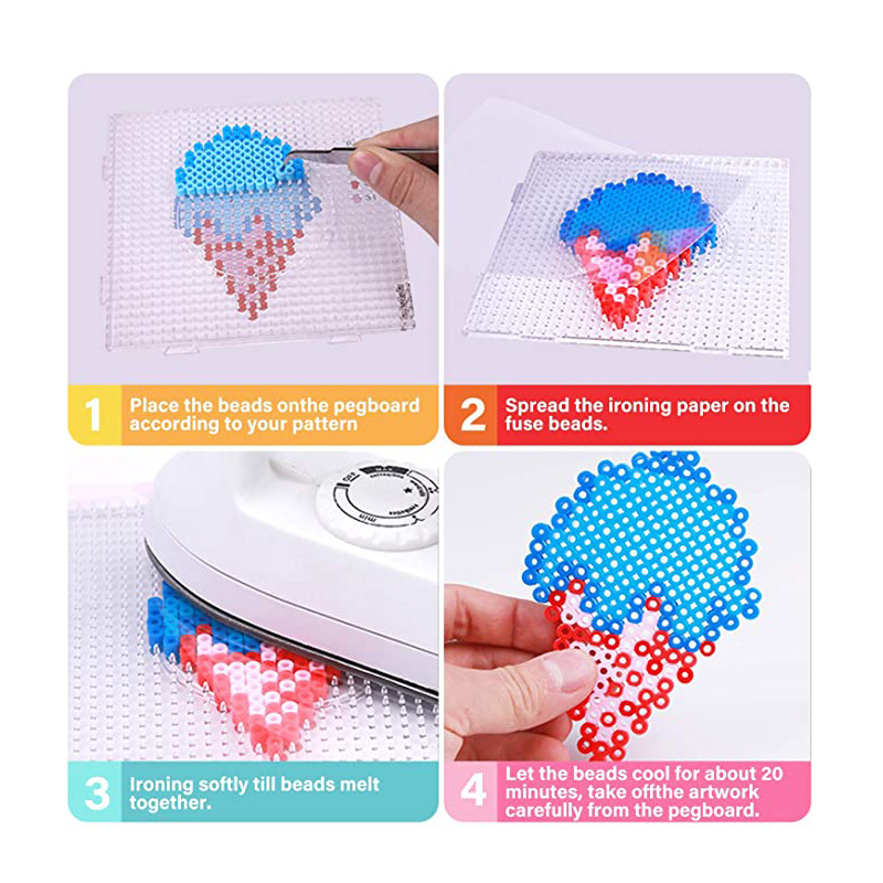 4 個 2.6 ミリメートルハマビーズスクエア大型ペグボード - Jewelry Making Board のレビューと価格