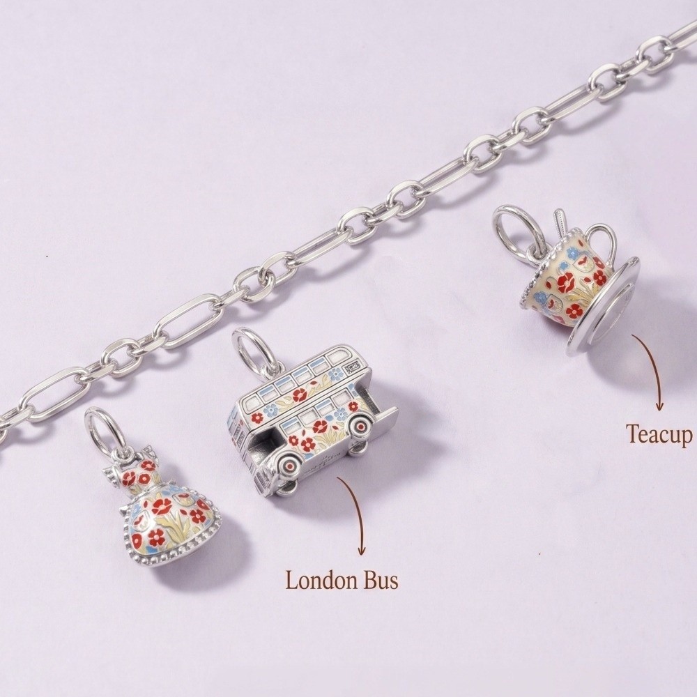 ステンレス製、漫画風のペンダント、英国をテーマにしたミニチュ - Jewelry Making London のレビューと価格