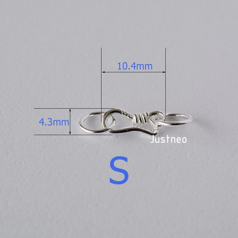 スターリングシルバー S フック & アイ フィッシュ クラ - Lobster Clasp Silver のレビューと価格