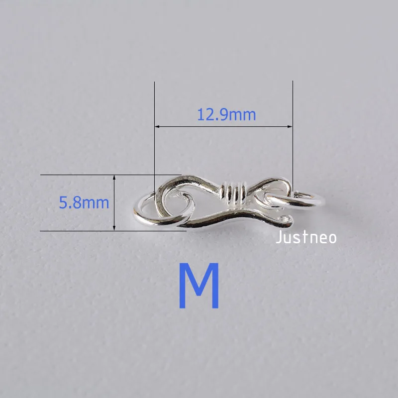 スターリングシルバー S フック & アイ フィッシュ クラ - Lobster Clasp Silver のレビューと価格