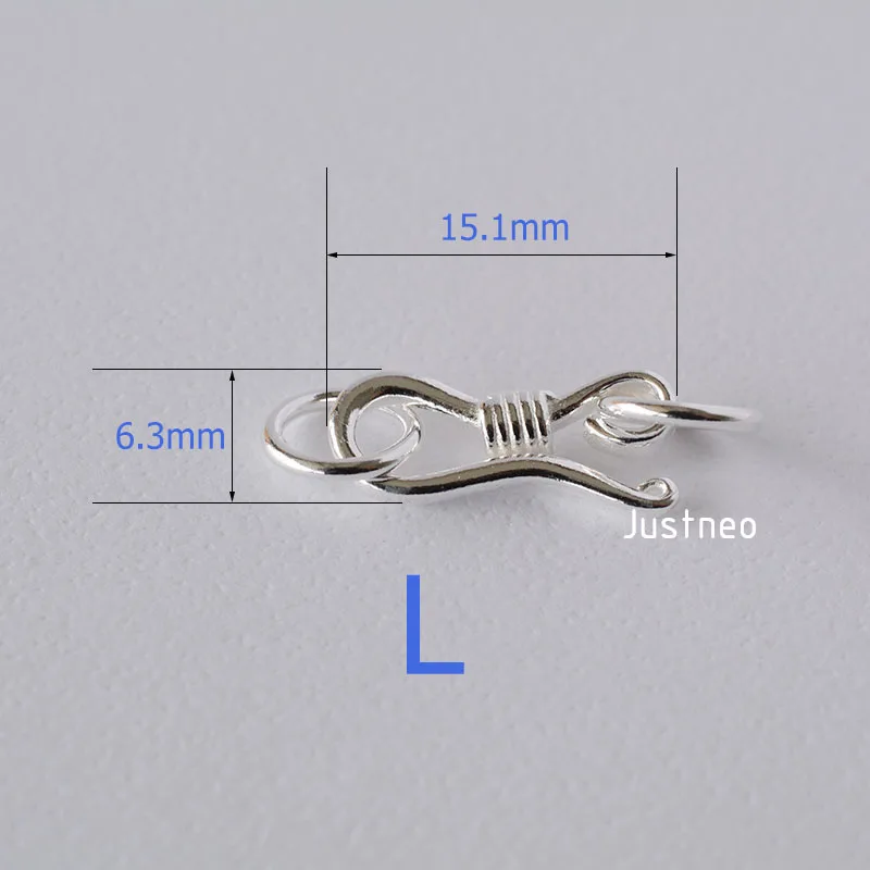 スターリングシルバー S フック & アイ フィッシュ クラ - Lobster Clasp Silver のレビューと価格