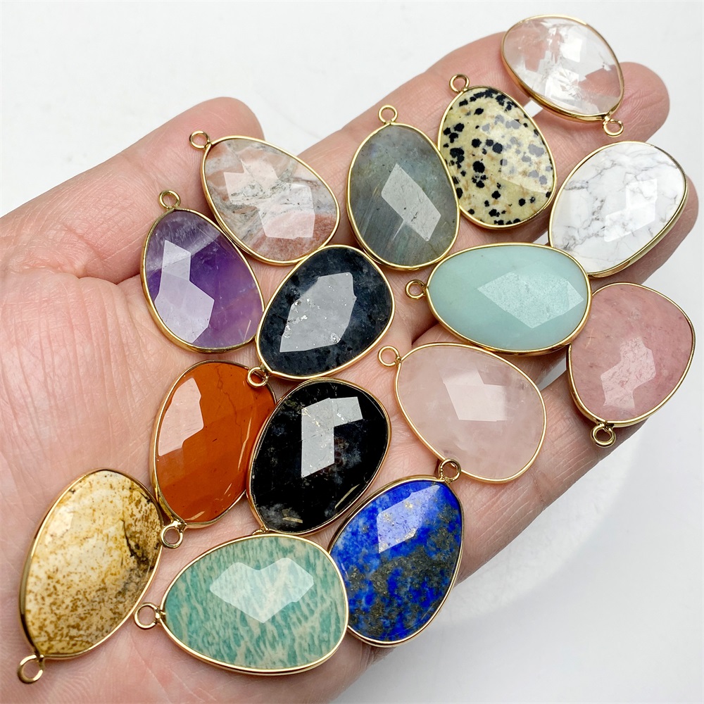 2 個卵形石ペンダント天然アマゾナイトオーバル水滴宝石チャー - Jewelry Making Gemstones のレビューと価格