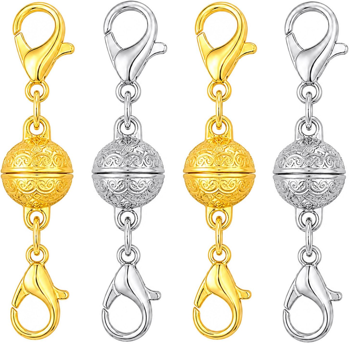 ロブスタークラスプ付きの磁石式ネックレス留め具。ゴールドとシ - Lobster Clasp Silver のレビューと価格