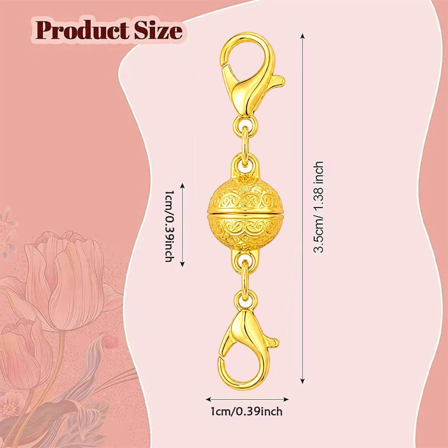 ロブスタークラスプ付きの磁石式ネックレス留め具。ゴールドとシ - Lobster Clasp Silver のレビューと価格