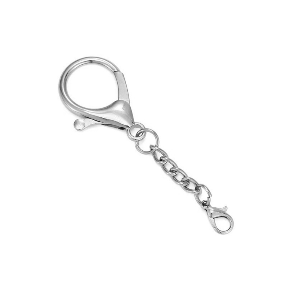 10 個シルバーカラー大型ロブスタークラスプ合金キーホルダー - Lobster Clasp Silver のレビューと価格
