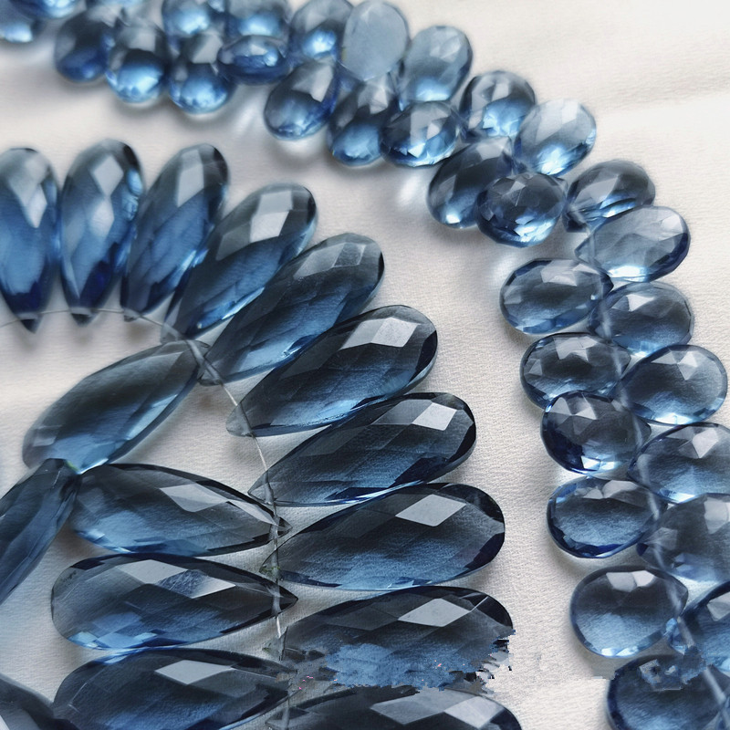 2 個ルースビーズロンドンブルーカラーカッパーストーンドロッ - Jewelry Making London のレビューと価格